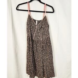 Xhilaration Large $45 Black Ditsy Pink Floral Babydoll 90s Y2K Stretch Dress